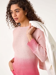 Roman Pink Ombre Shimmer Knit Jumper - Image 1 of 5