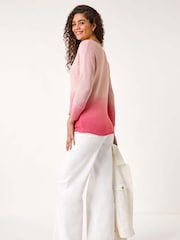 Roman Pink Ombre Shimmer Knit Jumper - Image 3 of 5