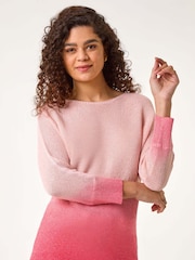 Roman Pink Ombre Shimmer Knit Jumper - Image 4 of 5