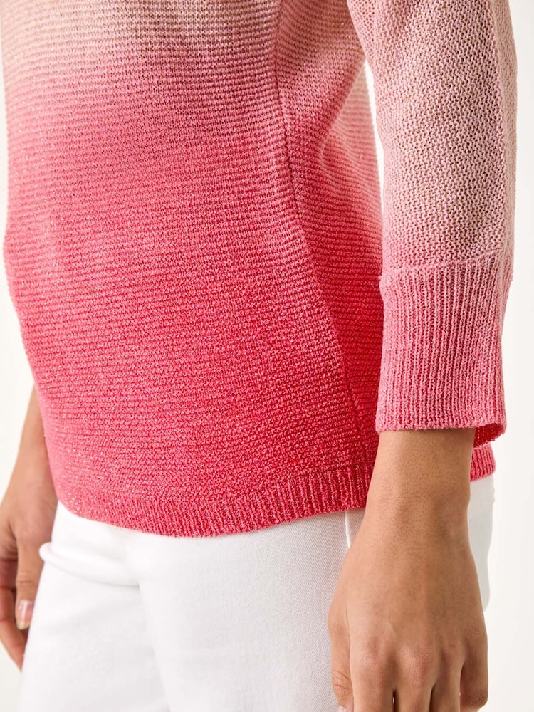 Roman Pink Ombre Shimmer Knit Jumper - Image 5 of 5