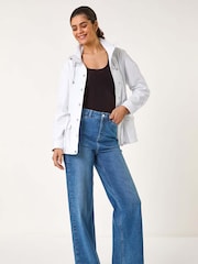 Roman White Buttoned Safari Jacket - Image 2 of 5