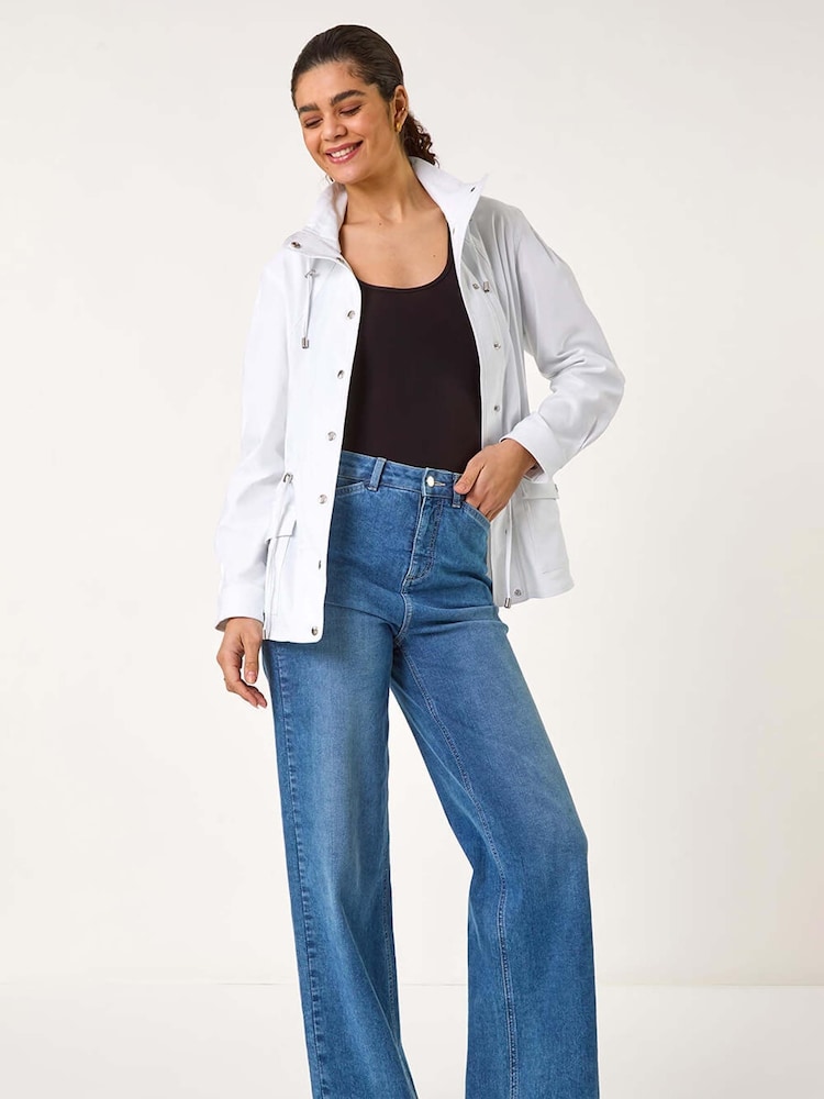 Roman White Buttoned Safari Jacket - Image 2 of 5