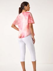 Roman Floral Ruffle Front Top - Imagen 3 de 5