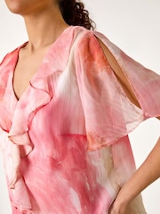 Roman Floral Ruffle Front Top - Imagen 5 de 5