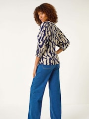 Roman Mono Abstract Print Top - Imagen 2 de 5