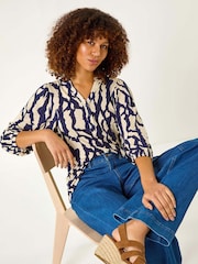 Roman Mono Abstract Print Top - Imagen 3 de 5