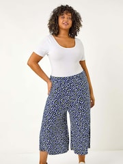 Roman Blue Curve Abstract Spot Culottes - Image 2 of 5