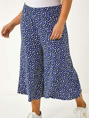 Roman Blue Curve Abstract Spot Culottes - Image 4 of 5