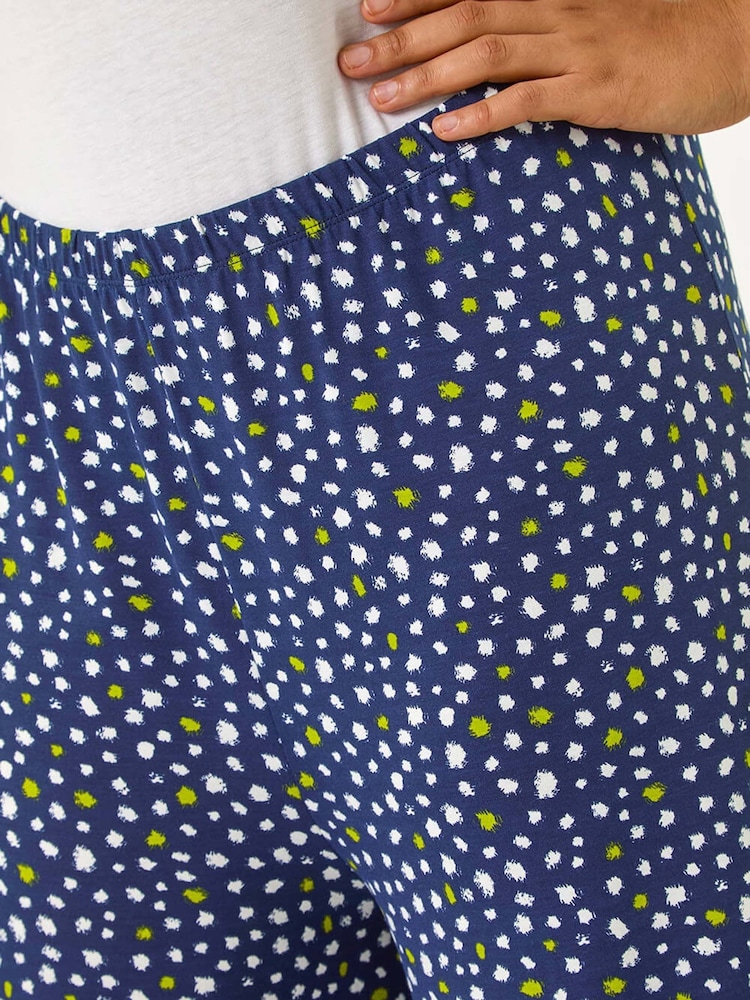Roman Blue Curve Abstract Spot Culottes - Image 5 of 5
