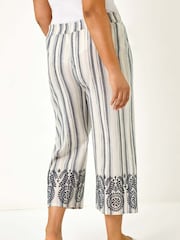 Roman Black Curve Cropped Broderie Trousers - Image 3 of 5