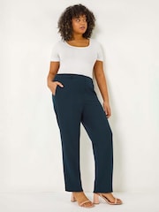 Roman Blue Curve Straight Leg Trousers - Image 1 of 5