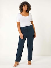 Roman Blue Curve Straight Leg Trousers - Image 2 of 5