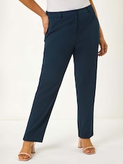 Roman Blue Curve Straight Leg Trousers - Image 4 of 5