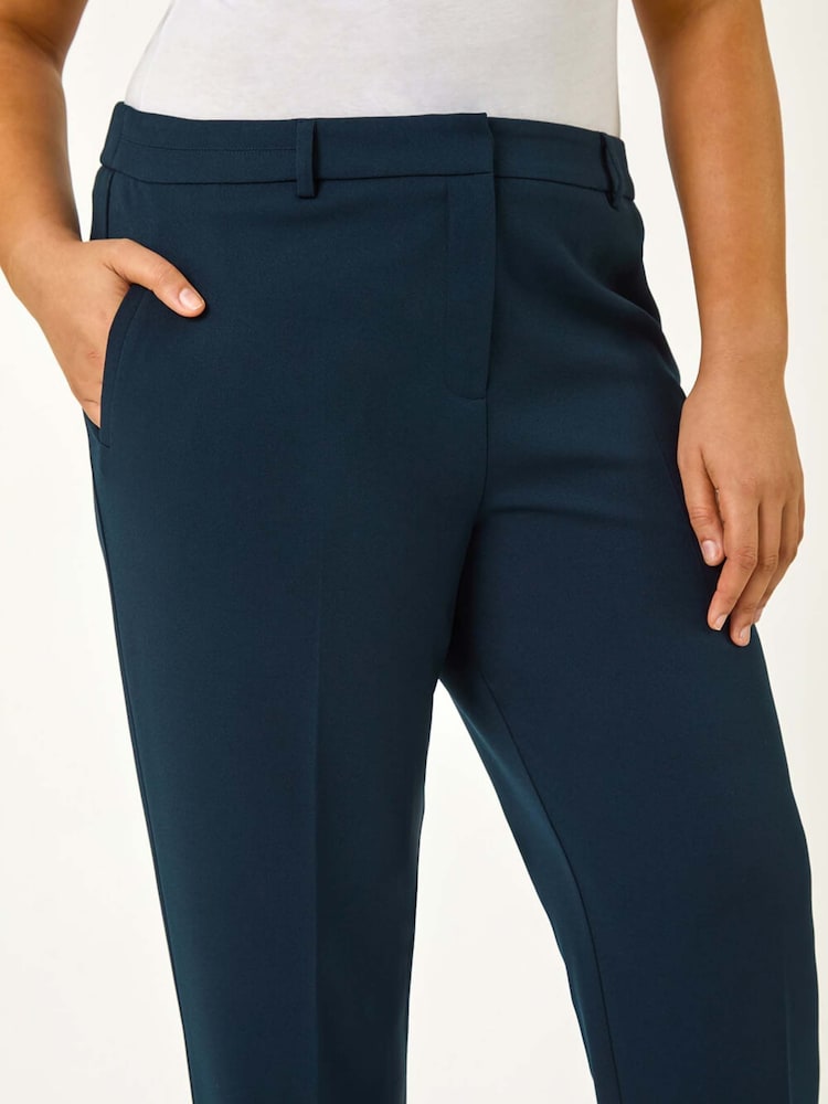 Roman Blue Curve Straight Leg Trousers - Image 5 of 5
