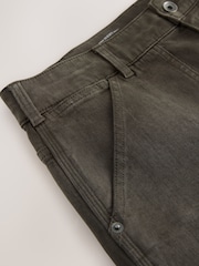 Brown Relaxed Fit Fatigued Denim Trousers - Image 10 of 13