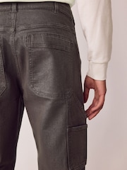 Brown Relaxed Fit Fatigued Denim Trousers - Image 7 of 13
