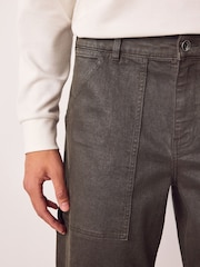 Brown Relaxed Fit Fatigued Denim Trousers - Image 8 of 13