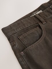 Brown Straight Fit Canvas Denim Jeans - Image 3 of 5