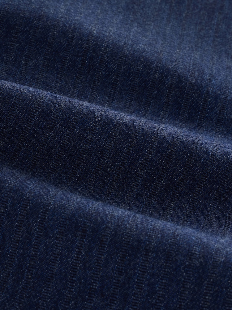 Indigo Blue Textured Denim Jeans - Image 10 of 10