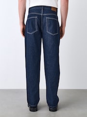Indigo Blue Textured Denim Jeans - Image 2 of 10