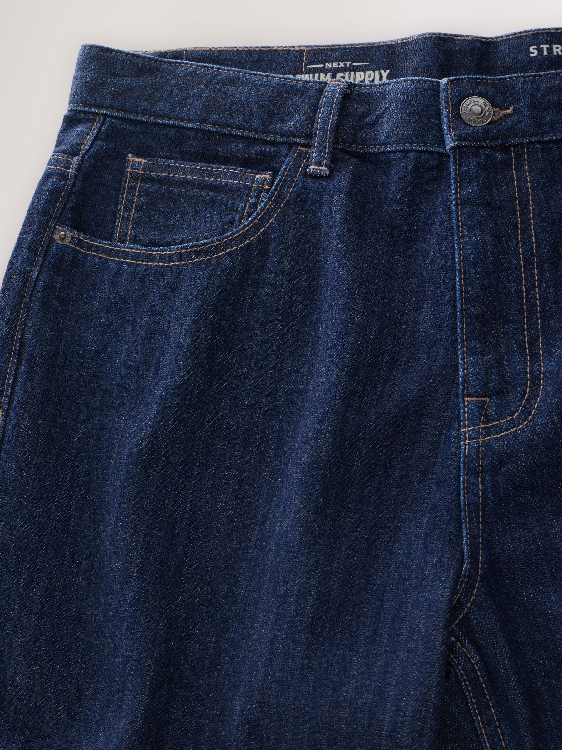 Buy Indigo Blue Textured Denim Jeans from Next USA