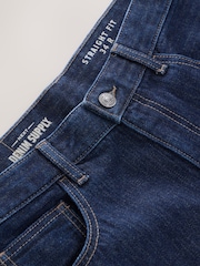Indigo Blue Textured Denim Jeans - Image 8 of 10