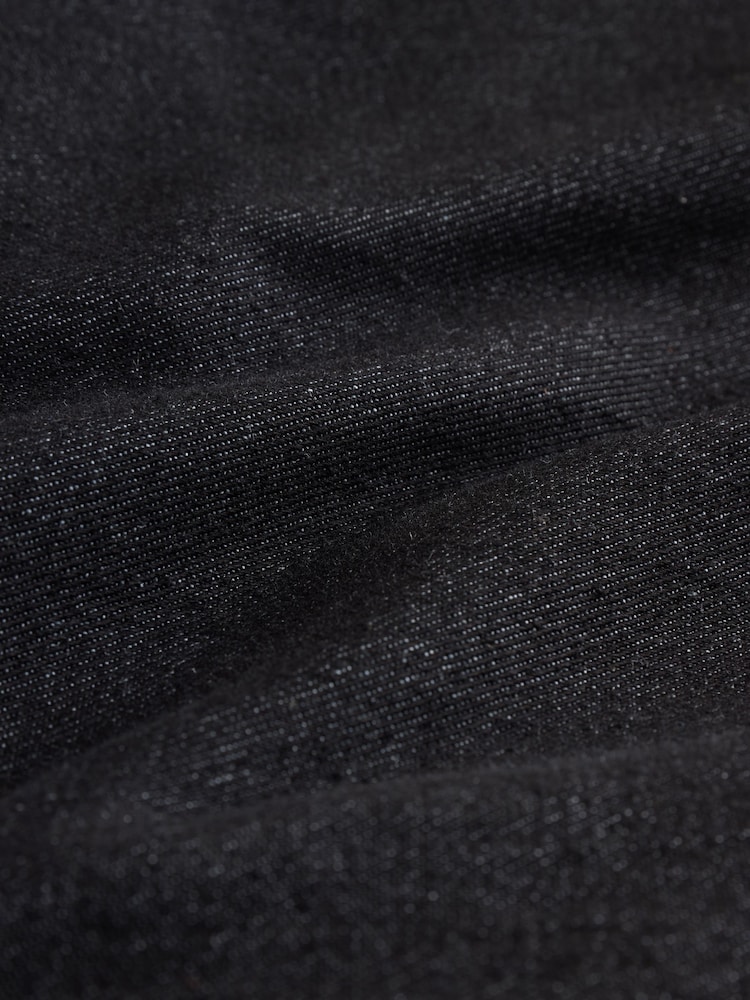 Black Regular Fit Single Pleated Denim Chino Trousers - Image 11 of 11 Black Regular Fit Single Pleated Denim Chino Trousers - Image 11 of 11