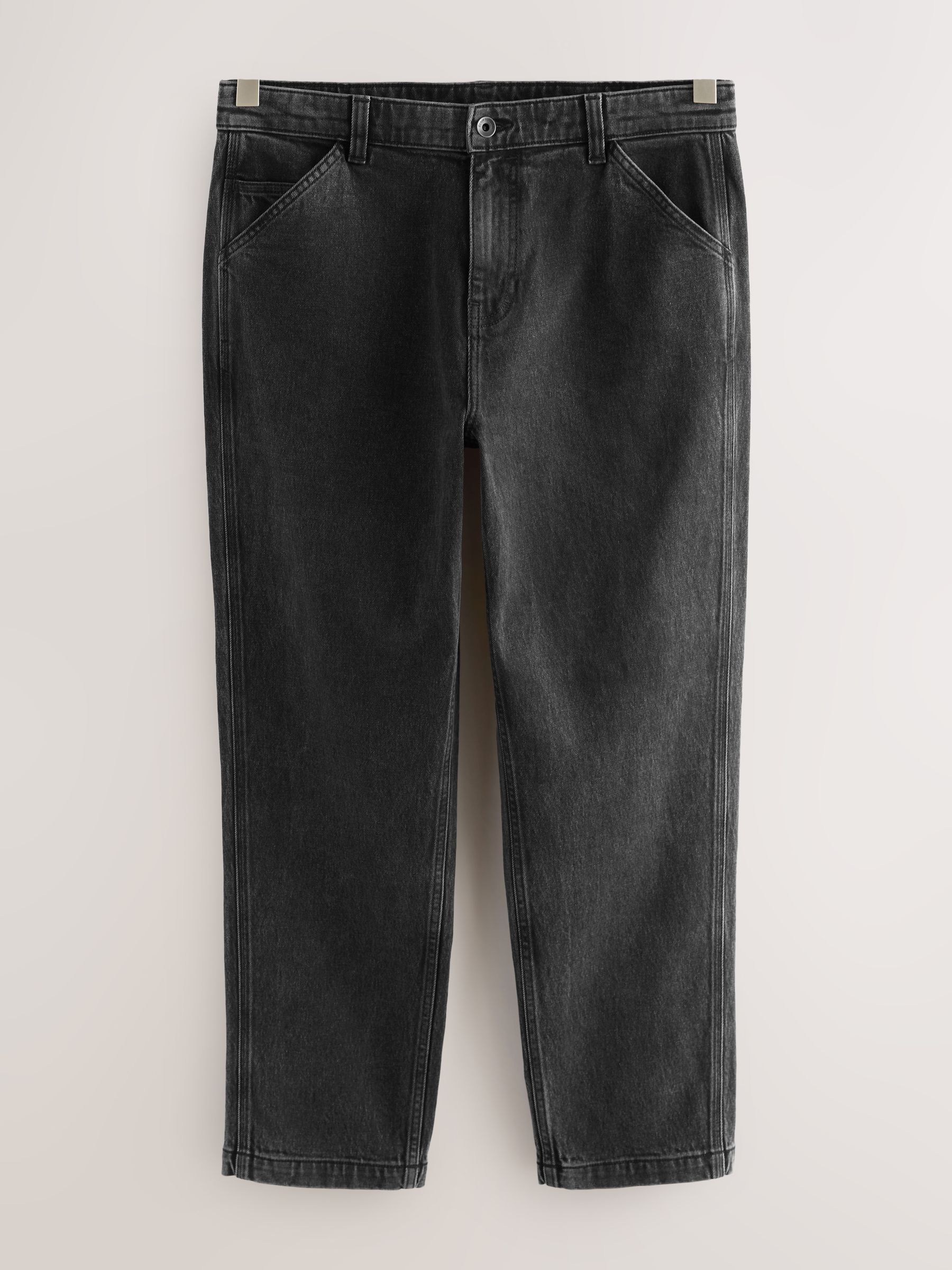 Buy Black Relaxed Tapered Fit Denim Jeans from Next Norway