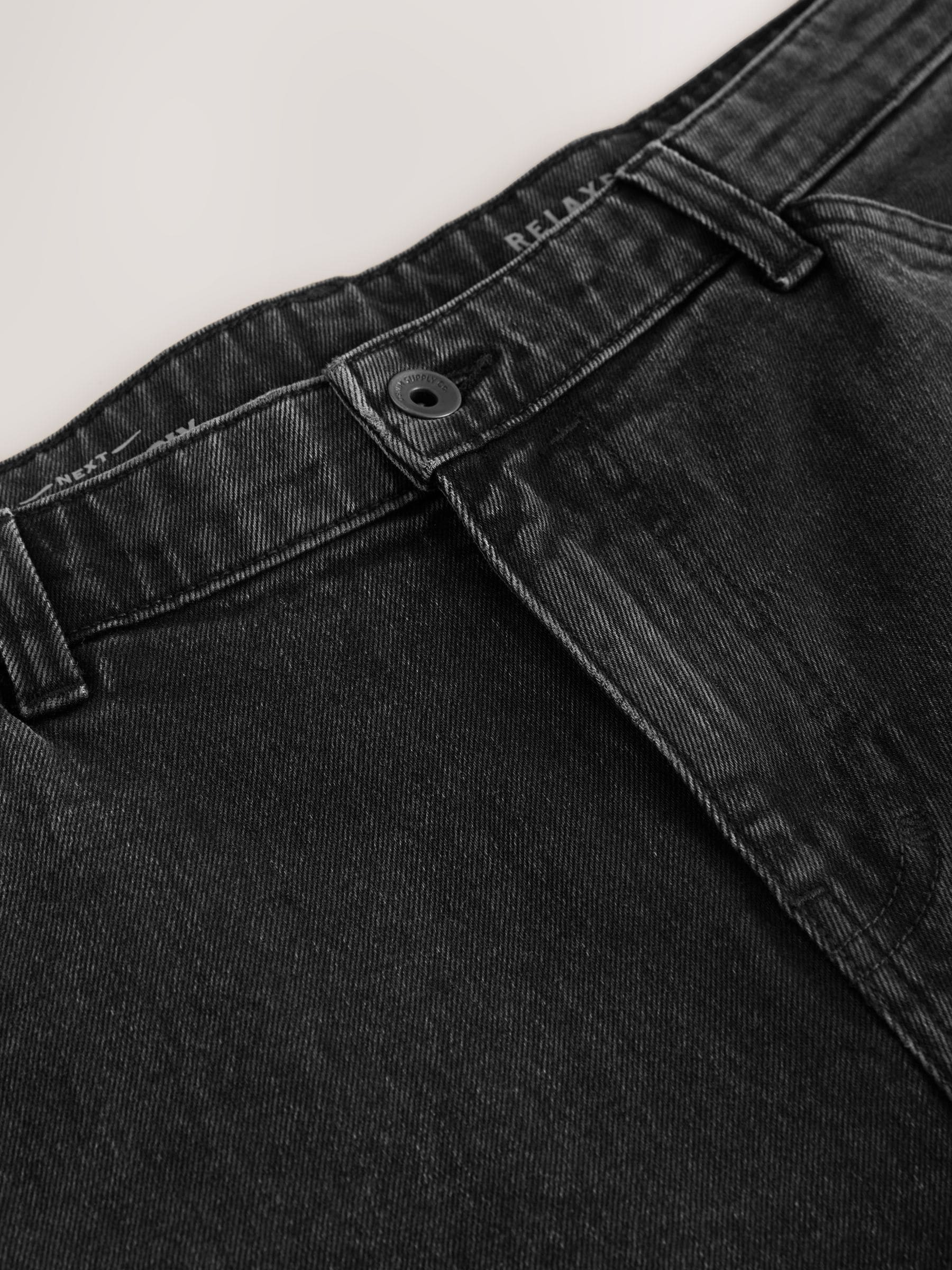 Buy Black Relaxed Tapered Fit Denim Jeans from Next USA