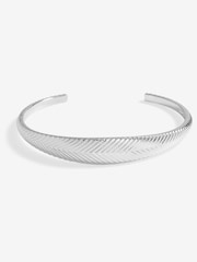 Jon Richard Gold Tone Ribbed Polished Cuff Bracelet - Image 1 of 3