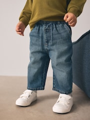 Mid Blue Denim Pleat Front Jeans (3mths-7yrs) - Image 1 of 8
