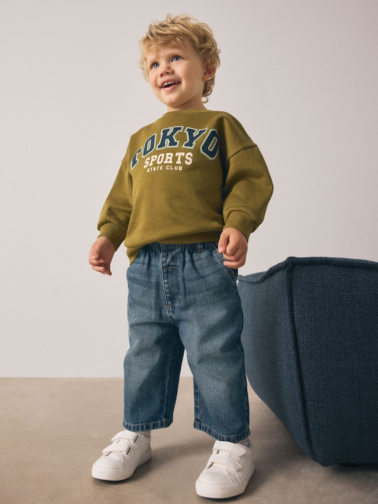 Mid Blue Denim Pleat Front Jeans (3mths-7yrs) - Image 2 of 8