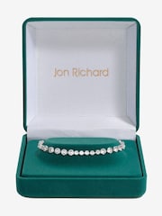 Jon Richard Silver Tone Cubic Zirconia Mixed Stone Tennis Bracelet - Image 1 of 3