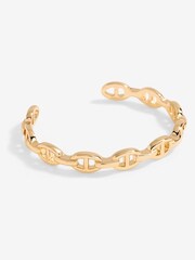 Jon Richard Gold Tone Polished Link Cuff Bracelet - Image 1 of 3