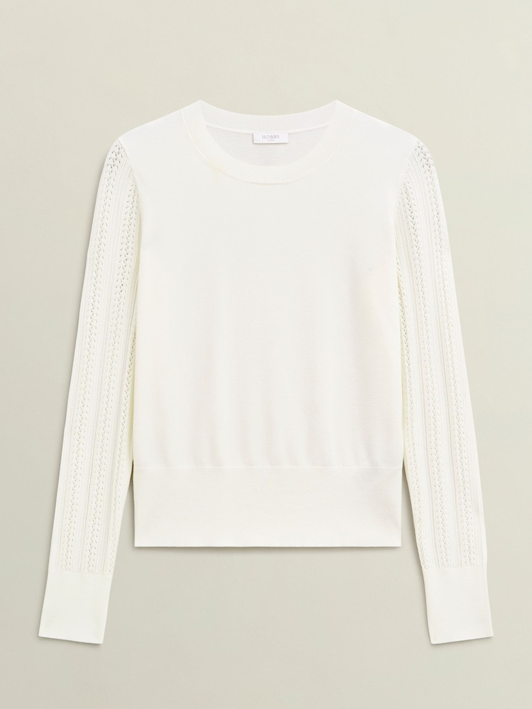 Hobbs Cream Dianna Jumper - Image 4 of 4