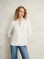 Hobbs Cream Madison Blouse - Image 1 of 4