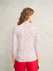 Hobbs Pink Aimee Printed Top - Image 2 of 4