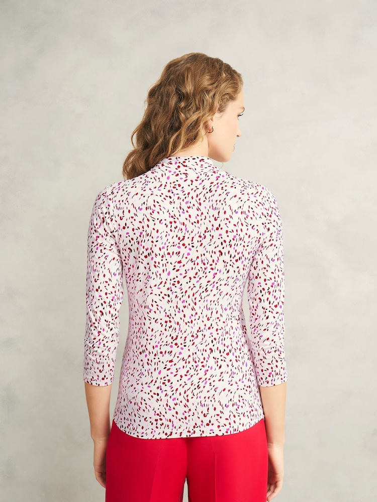 Hobbs Pink Aimee Printed Top - Image 2 of 4