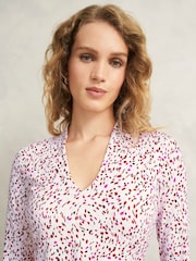 Hobbs Pink Aimee Printed Top - Image 3 of 4