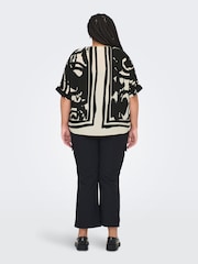 ONLY Curve Black Contrast Stripe Blouse - Image 3 of 8