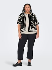ONLY Curve Black Contrast Stripe Blouse - Image 4 of 8