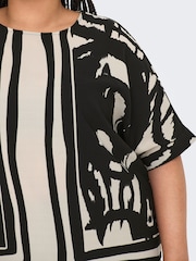 ONLY Curve Black Contrast Stripe Blouse - Image 6 of 8