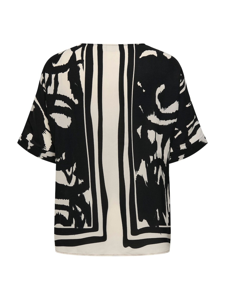 ONLY Curve Black Contrast Stripe Blouse - Image 8 of 8