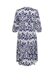 ONLY Curve Blue 3/4 Sleeve Smock Dress - Image 7 of 7