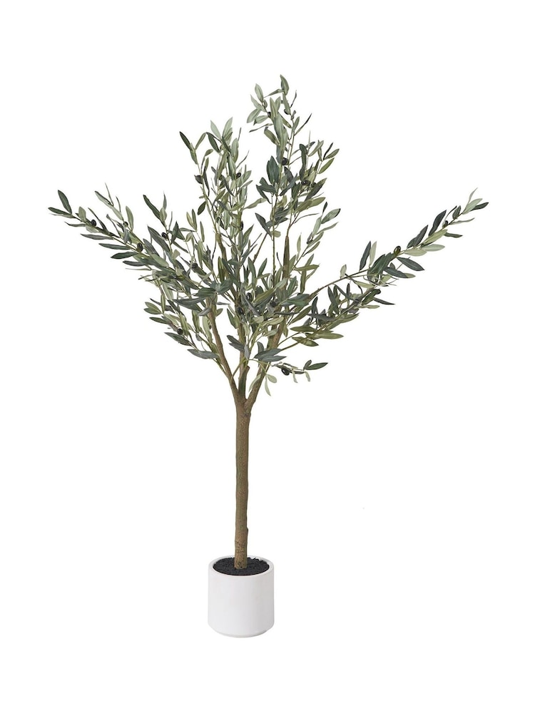 Pacific Lifestyle Green Medium Artificial Olive Tree in Pot - Image 3 of 3