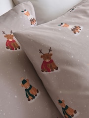 Natural Hamish Christmas Fitted Sheet and Pillowcase Set - Image 2 of 2