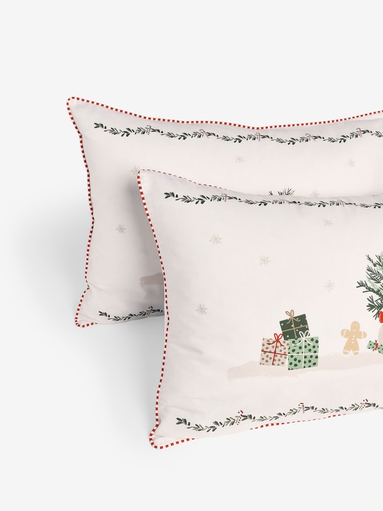 White Christmas Icons Pillowcase Set - Image 3 of 3