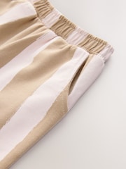 Neutral Stripe Textured Wide Leg Trousers (3mths-7yrs) - Image 3 of 6