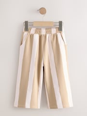 Neutral Stripe Textured Wide Leg Trousers (3mths-7yrs) - Image 5 of 6
