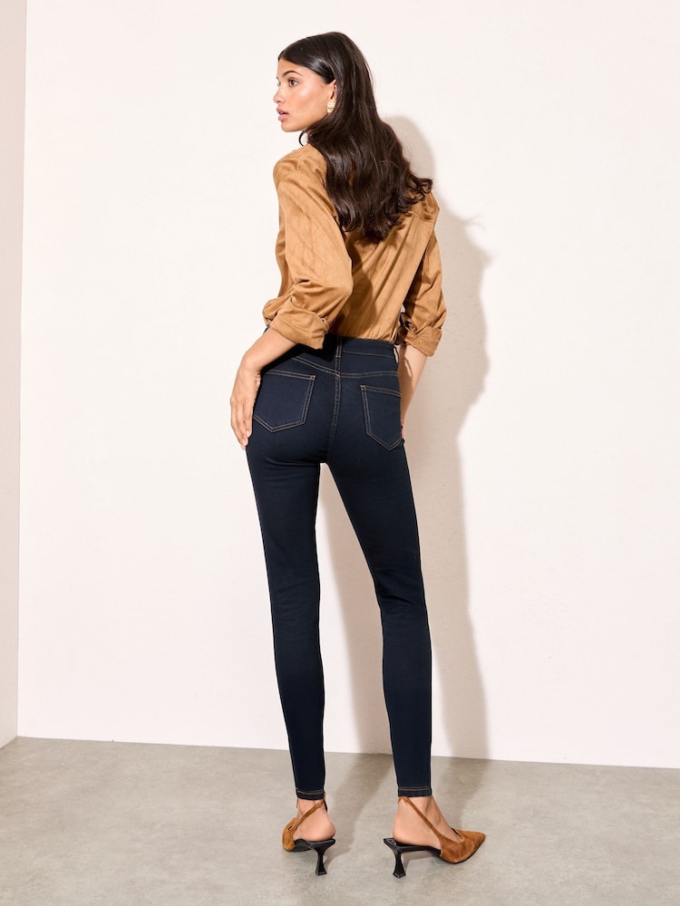 Tintenblau - Friends Like These Jeggings mit hohem Bund - Bild 5 von 5
